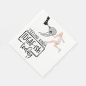 テニスをテーマにしたデザインおもしろいことわざ引用文 スタンダードランチョンナプキン (角)