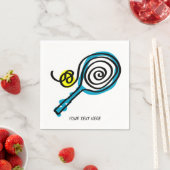 テニスをテーマにした家庭用またはクラブパーティー用ナプキン スタンダードカクテルナプキン (インサイチュ)