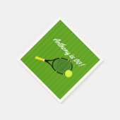 テニスをテーマにした誕生日パパーソナライズされたーティ スタンダードカクテルナプキン (角)