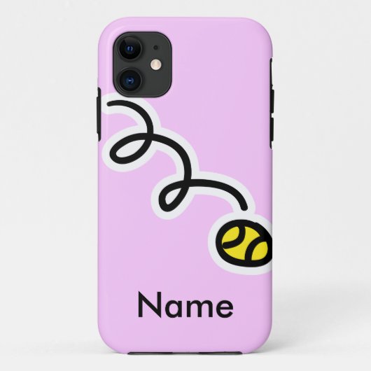 テニスをテーマにしたiphoneケースとあなたの名前 Case-Mate iPhoneケース (裏面)