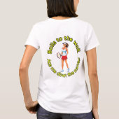 テニスをテーマにしたTシャおもしろいツとパンズ。 Tシャツ (裏面)