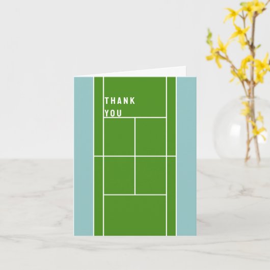 テニスをテーマにし感謝していた君 カード (黄色い花)