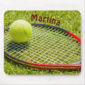 テニスをテーマパーソナライズされたにしたマウスパッド マウスパッド (正面)