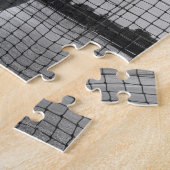 テニスを遊んでいる女性 ジグソーパズル (側面)