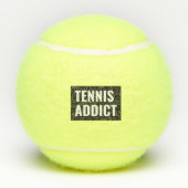 テニスアディクトタイポグラフィおもしろい引用文スポーツスタイル テニスボール (裏面)