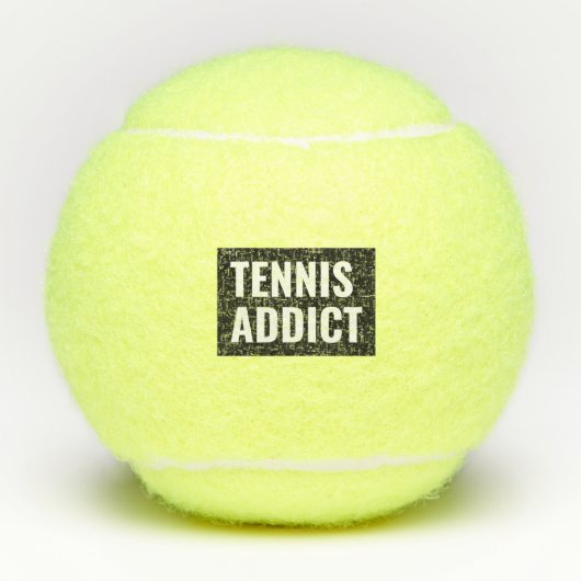 テニスアディクトタイポグラフィおもしろい引用文スポーツスタイル テニスボール (正面)