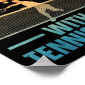 テニスアート男性へグランドパテニスラバーテニスプラア ポスター (角)