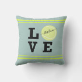 テニスイエローボールラブネーム クッション (裏面)