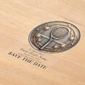 テニスイベントパーティの招待状 アクリル招待状 (レイダウン)