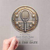 テニスイベントパーティの招待状 アクリル招待状 (インサイチュ (ポータブル))