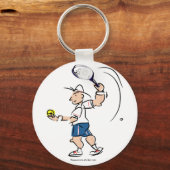 テニスイラストレーションオンキーチェーン キーホルダー (正面)