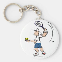 テニスイラストレーションオンキーチェーン キーホルダー