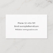 テニスインストラクターシンプルミニマル白黒 名刺 (裏面)