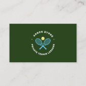 テニスインストラクターテニスラケット&ボール 名刺 (正面)