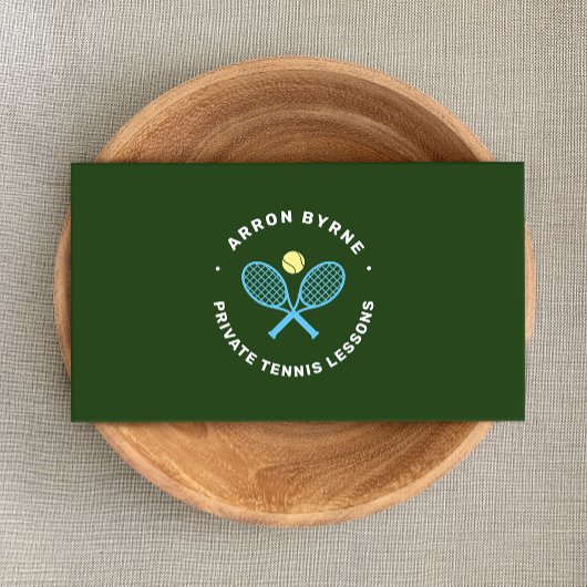 テニスインストラクターテニスラケット&ボール 名刺