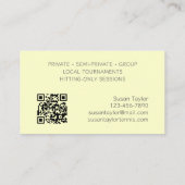 テニスインストラクター名刺 名刺 (裏面)