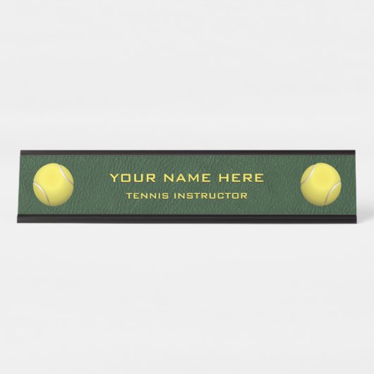 テニスインストラクター デスクネームプレート (正面)