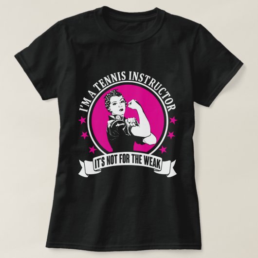 テニスインストラクター Tシャツ (デザイン正面)