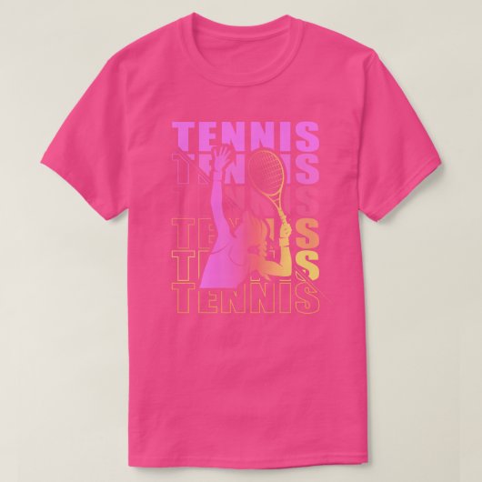 テニスウェア衣装テニス選手の女性ガール Tシャツ (デザイン正面)