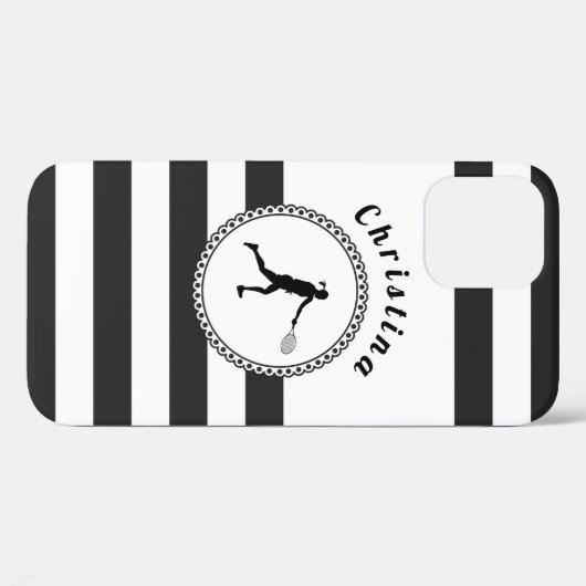 テニスエレガントデザインスポーツテーマガールズネームおもしろい Case-Mate iPhoneケース (裏面 (横))