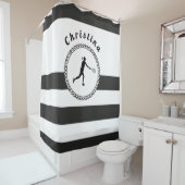 テニスエレガントデザイン選手コーチパーソナライズされた シャワーカーテン (インサイチュ)