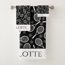 テニスエレガントボールラケットパタスタイリッシューンブラック