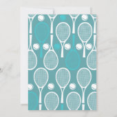 テニスエレガントラケット&ボールかわいらしスポーツテーマ 招待状 (裏面)