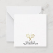 テニスエレガント用パーソナライズされた文具 ノートカード (正面)