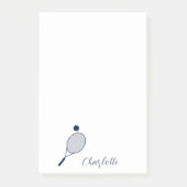 テニスエレガント選手モノグラムパーソナライズされたスクリプト ポストイット (正面)