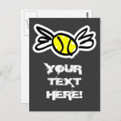 テニスカカッコいいードの招待のパーソナライズ！ ポストカード (正面/裏面)