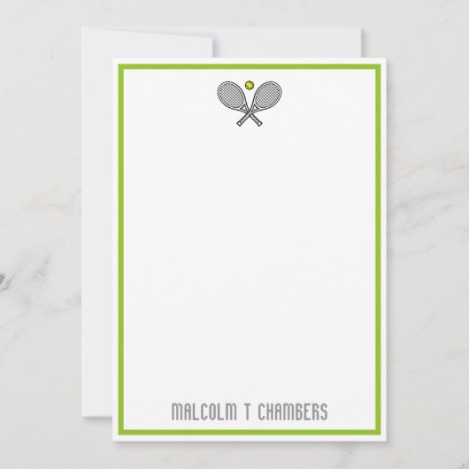 テニスカスタマイズ選手名札カード ノートカード (正面)