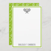 テニスカスタマイズ選手名札カード ノートカード (正面/裏面)