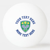 テニスカスタムクラブロゴ付きピンポンボール 卓球ボール (正面)