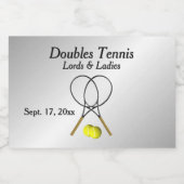 テニスカスタムシルバーミニ スパークリングワインラベル (シングルラベル)