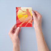 テニスカスタムトーナメントチラシテンプレートデザイン チラシ (手)