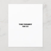 テニスカスタムトーナメントチラシテンプレートデザイン チラシ (裏面)