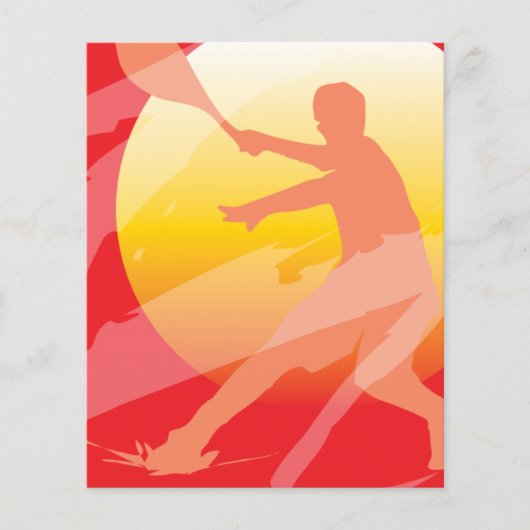 テニスカスタムトーナメントチラシテンプレートデザイン チラシ (正面)