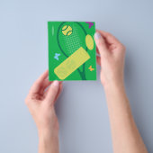 テニスカスタムトーナメントチラシテンプレートデザイン チラシ (手)