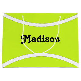 テニスカスタムパーティーテニス選手の名前または文字 ラージペーパーバッグ