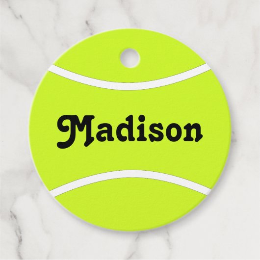 テニスカスタムパーティー選手の名前または文字 フェイバータグ (正面)