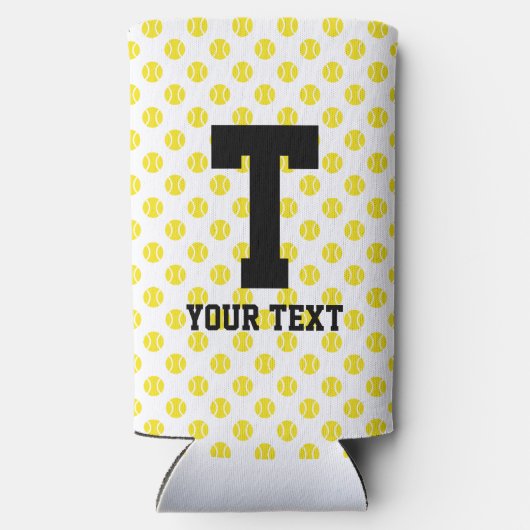 テニスカスタムボール模様のスリム缶クーラー スリム缶クーラー (裏面)