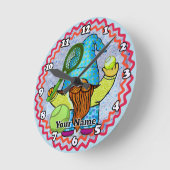 テニスカスタム格言時計 ラウンド壁時計 (傾斜)