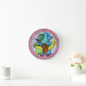 テニスカスタム格言時計 ラウンド壁時計 (ホーム)