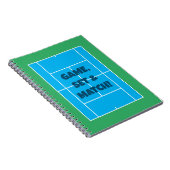 テニスカスタム選手のスポーツ手帳 ノートブック (右側)