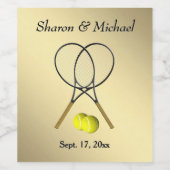 テニスカスタム金ゴールド ワインラベル (シングルラベル)