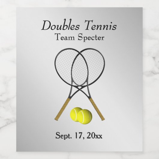 テニスカスタム銀 ワインラベル (シングルラベル)