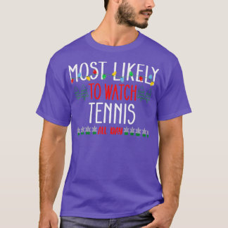 テニスカッコいいを全部見る可能性が最も高いクリスマスアート Tシャツ