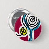 テニスカラフルスパイラルロープ 缶バッジ (正面&裏面)