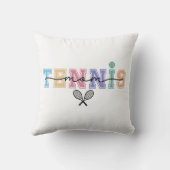 テニスカラフルママとカワイイ クッション (裏面)