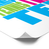 テニスカラフル ポスター (角)